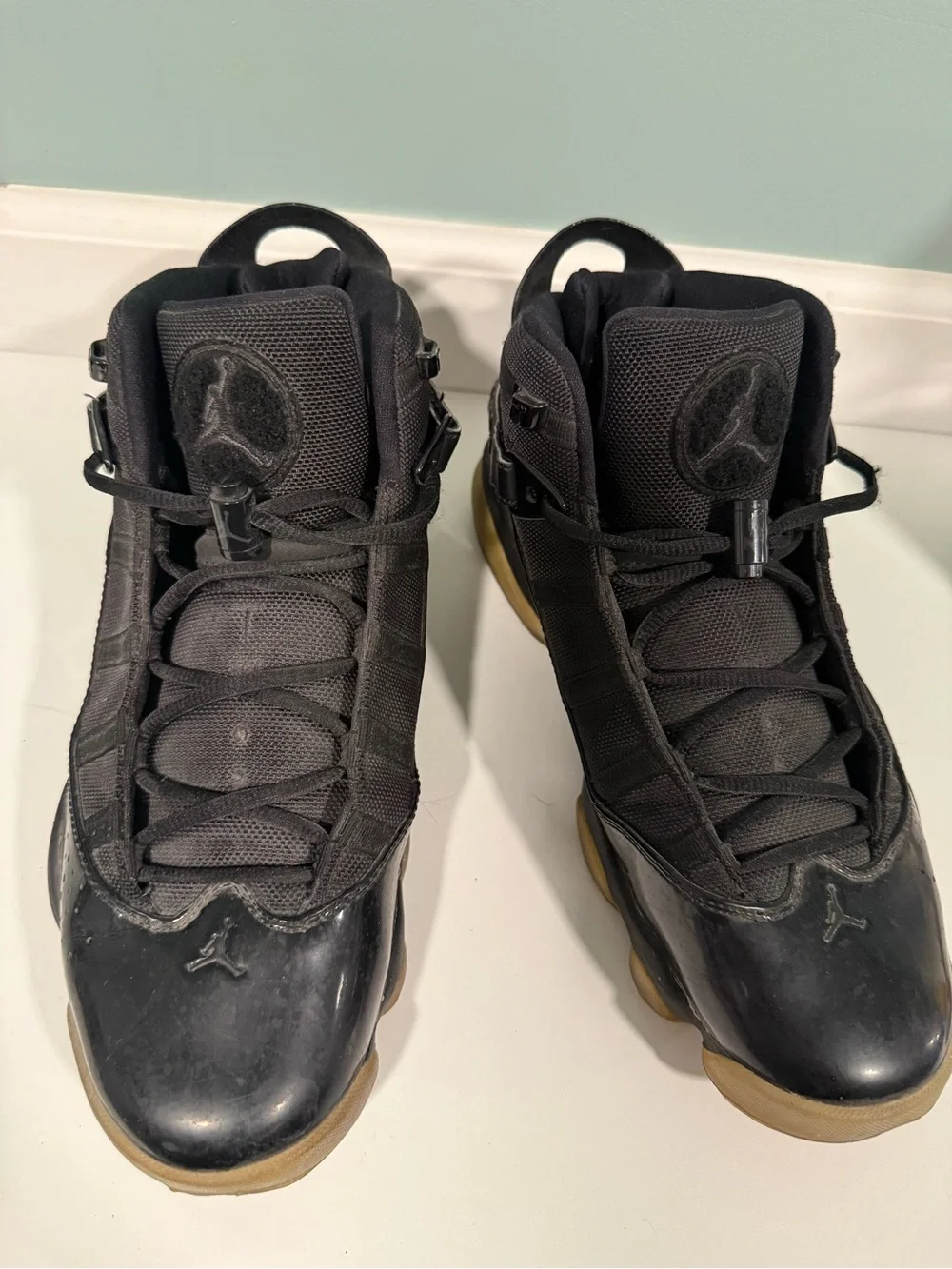 Air Jordan Men's Black High-Top Sneakers with Gum Outsole size 10.5